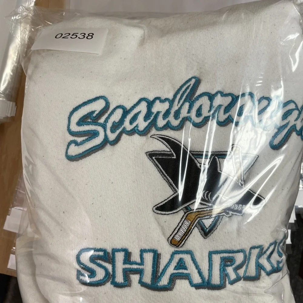 Vintage Scarborough Sharks hockey hoodie mens XL White 2000s y2k - Picture 10 of 10